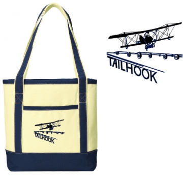 Canvas Tote with Tailhook Biplane Logo